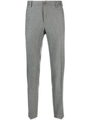 Incotex mélange tapered-leg trousers - Grey