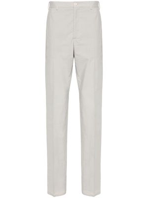 Incotex mid-rise pressed-crease tapered trousers - Grey