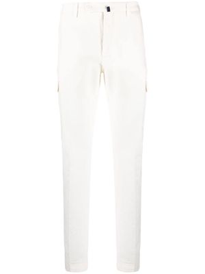 Incotex mid-rise slim-cut cargo trousers - White