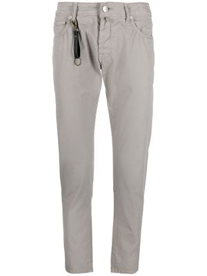 Incotex mid-rise slim-fit cotton trousers - Grey
