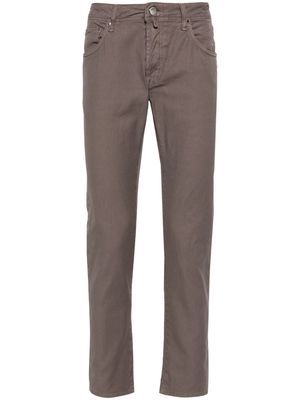Incotex mid-rise slim-fit jeans - Brown