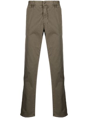 Incotex mid-rise straight-leg trousers - Green