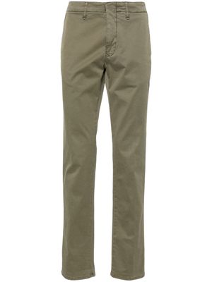 Incotex mid-rise stretch-cotton straight-leg trousers - Green