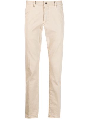 Incotex plain cotton chino trousers - Neutrals