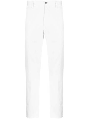 Incotex plain cotton chino trousers - White