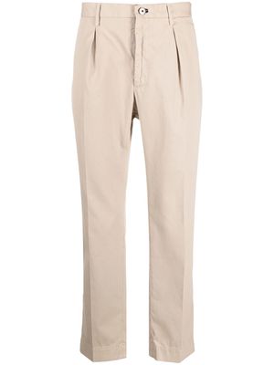 Incotex pleat-detail straight-leg trousers - Neutrals