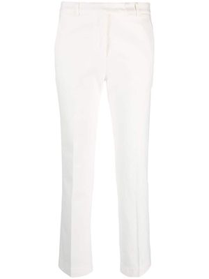 Incotex pressed-crease cotton tailored trousers - White