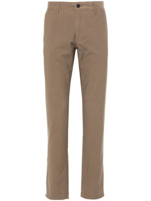 Incotex pressed-crease slim-fit trousers - Brown