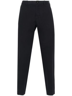 Incotex pressed-crease tapered trousers - Blue