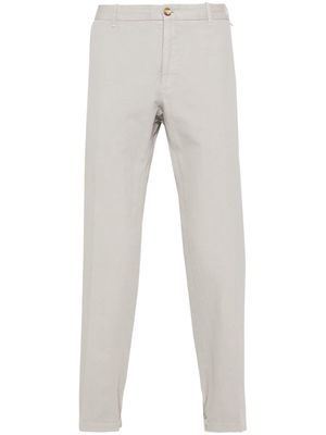 Incotex pressed-crease tapered trousers - Grey