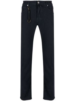 Incotex skinny-leg keyring-attachment trousers - Blue