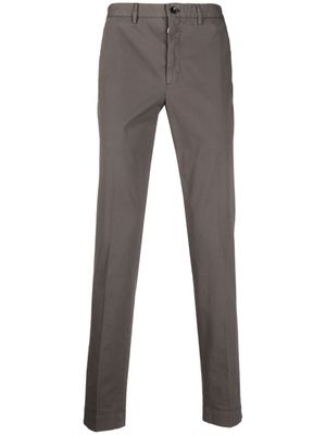 Incotex straight-leg cotton trousers - Brown