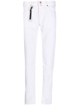 Incotex straight-leg keyring-detail trousers - White