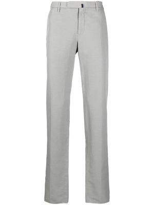 Incotex straight-leg linen-cotton trousers - Grey