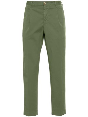Incotex stretch-cotton tapered trousers - Green