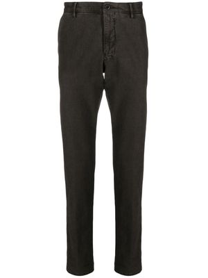 Incotex stripe-pattern straight-leg trousers - Brown