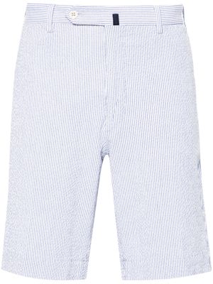 Incotex striped seersucker bermuda shorts - Blue