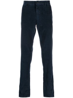 Incotex tapered corduroy cotton trousers - Blue