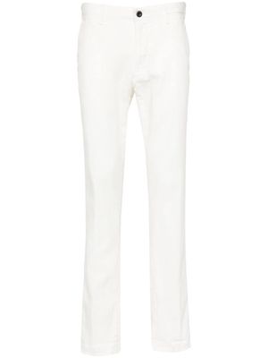 Incotex tapered cotton-blend trousers - White