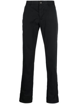 Incotex tapered-leg chino trousers - Black