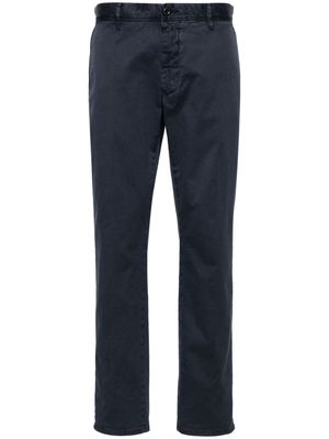 Incotex tapered-leg cotton chino trousers - Blue