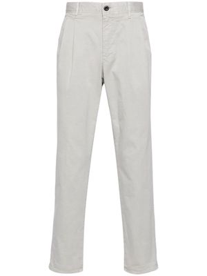 Incotex tapered-leg cotton chino trousers - Grey