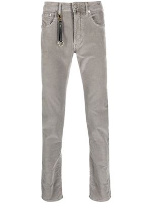 Incotex tapered-leg key-pendant jeans - Grey