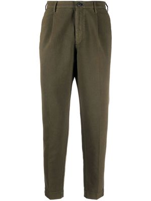 Incotex tapered-leg tailored trousers - Green