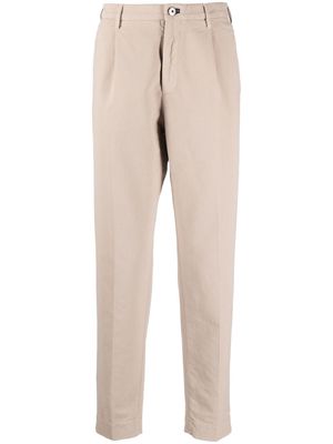 Incotex tapered-leg tailored trousers - Neutrals