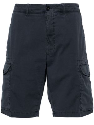 Incotex textured cotton cargo shorts - Blue