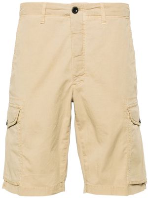 Incotex textured cotton cargo shorts - Neutrals