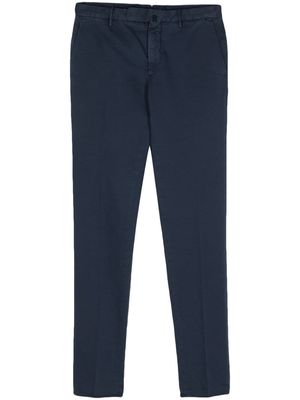 Incotex twill tapered-leg trousers - Blue