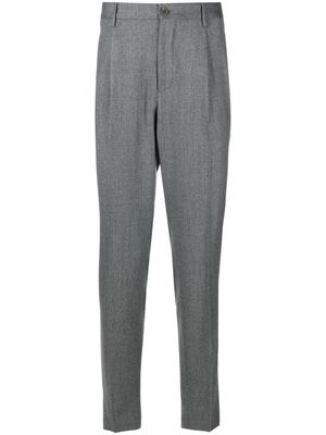 Incotex virgin wool tapered-leg trousers - Grey