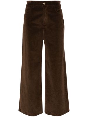 Incotex wide-leg corduroy trousers - Brown