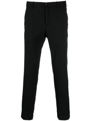 Incotex wool-blend straight-leg trousers - Black