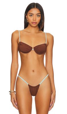 Indah Lisa Underwire Bikini Top in Brown
