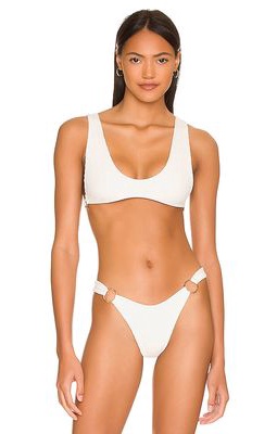 Indah Mason Bikini Top in White