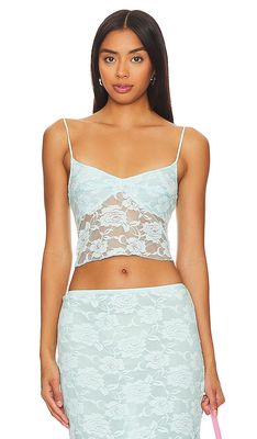 Indah Palmer Lace Camisole in Baby Blue