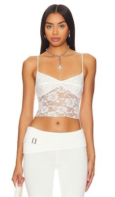 Indah Palmer Lace Camisole in Ivory