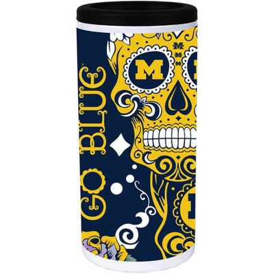 INDIGO FALLS Michigan Wolverines Dia Stainless Steel 12oz. Slim Can Cooler in White