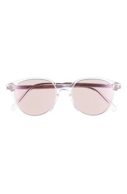 InDior 54mm Round Sunglasses in Crystal /Violet