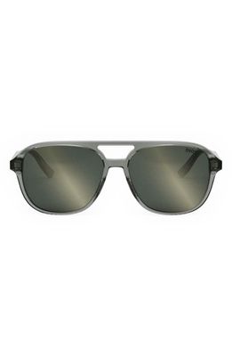 InDior N1I 57mm Navigator Sunglasses in Grey/Smoke Mirror