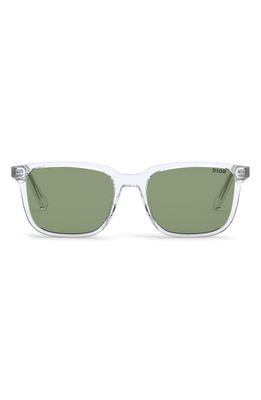 InDior S1I 53mm Square Sunglasses in Crystal /Green