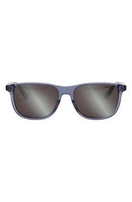 InDior S3I 56mm Rectangular Sunglasses in Shiny Light Blue /Smoke