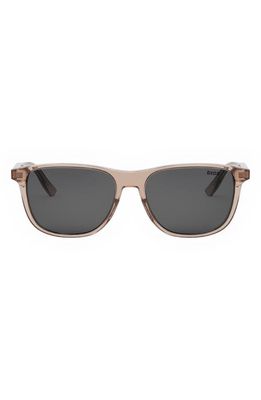 InDior S3I 56mm Rectangular Sunglasses in Shiny Pink /Smoke