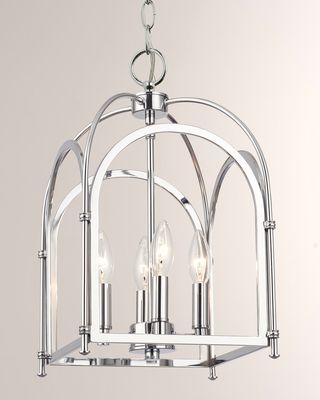 Industrial 10" Arched Chrome Pendant