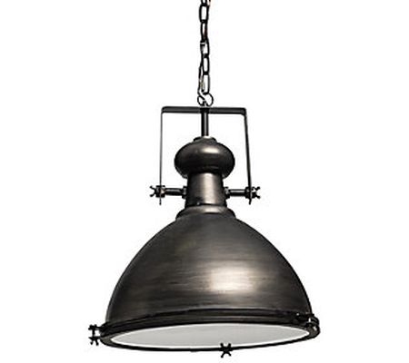 Industrial Gray Metal Hanging Pendant Light