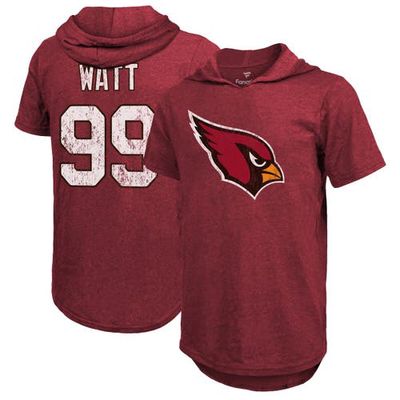 INDUSTRY RAG Men's Fanatics Branded J. J. Watt Cardinal Arizona Cardinals Player Name & Number Hoodie T-Shirt