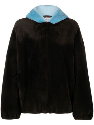 Inès & Maréchal hooded shearling jacket - Brown