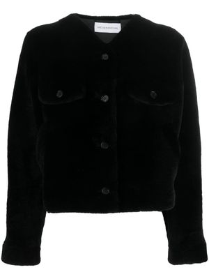 Inès & Maréchal shearling button-up jacket - Black